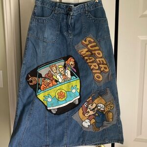 Christopher & Banks Blue Denim Skirt